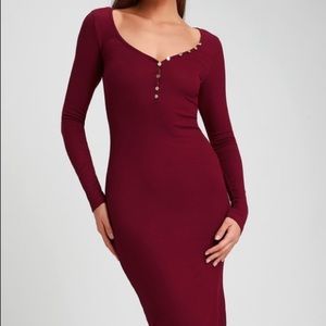 Lulus L/S bodycon mini Dress